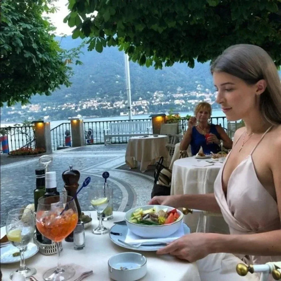 NWT NBD Esperanza Gown in Canary Orange Cupro Rayon Wrap Cross Dress Size: Small - Picture 6 of 6